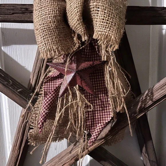 Hangable Rustic Wooden Star Wall Decor/ Handmade by me - Picture 3 of 11